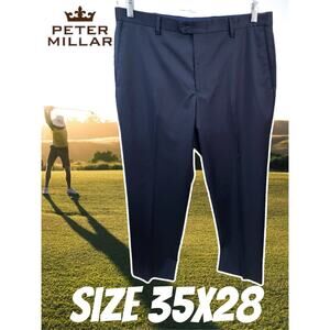 Peter Millar Flat‑Front Suit Pants – Men’s 35x28 – Blue